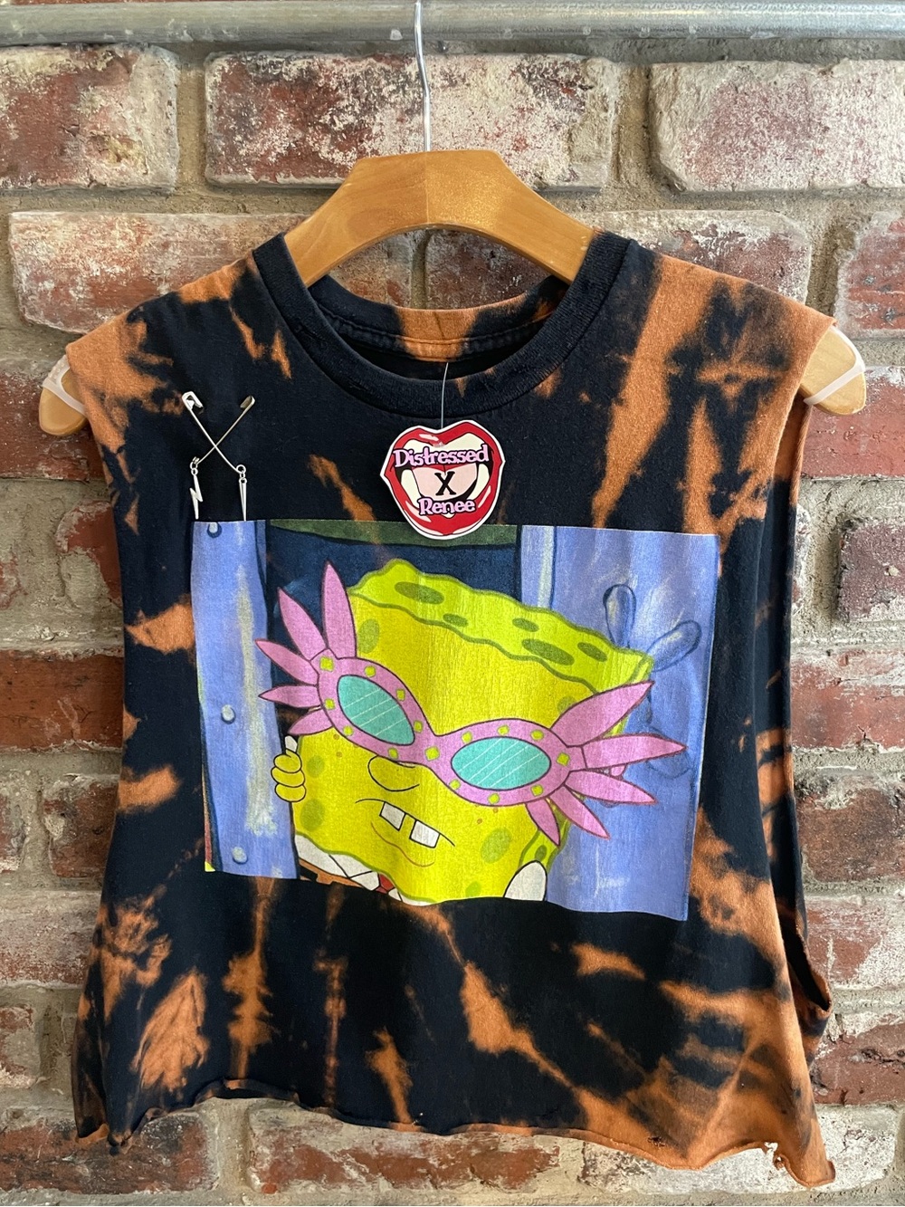SpongeBob Distressed Crop Tank